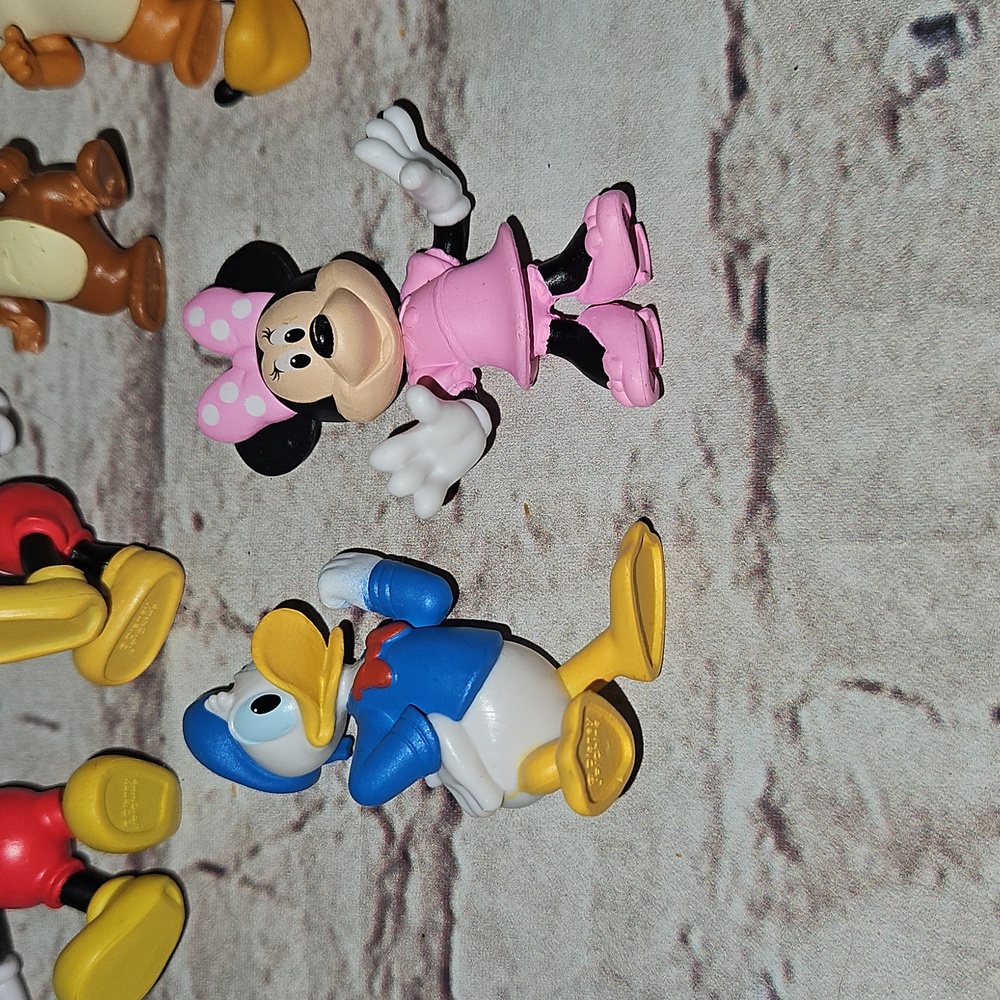 Disney Lot Figures Cake Toppers Mickey Minni Chip Dake Pluto Donald - Picture 4 of 5